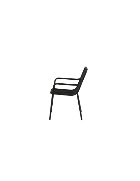 Matstol Peking, Svart/Offwhite