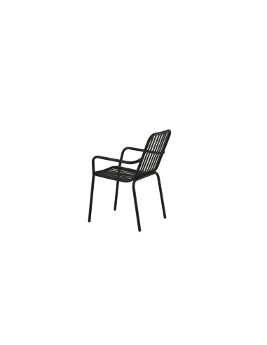 Matstol Peking, Svart/Offwhite