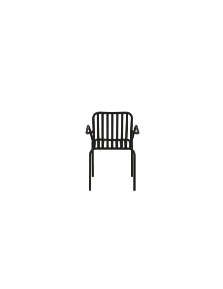 Matstol Peking, Svart/Offwhite