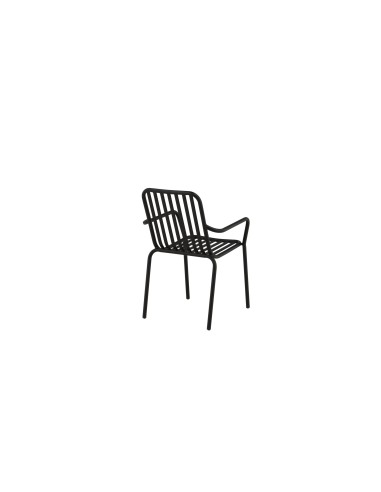 Matstol Peking, Svart/Offwhite