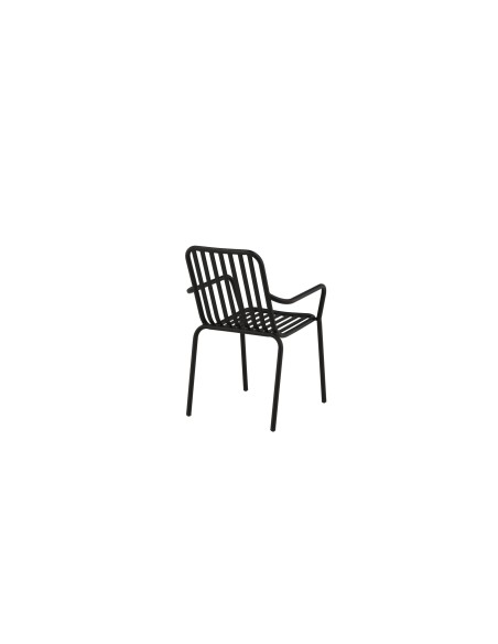 Matstol Peking, Svart/Offwhite