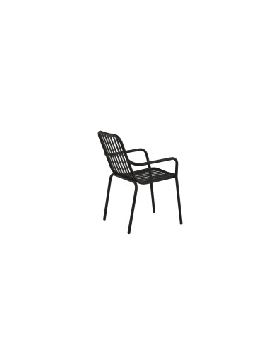 Matstol Peking, Svart/Offwhite
