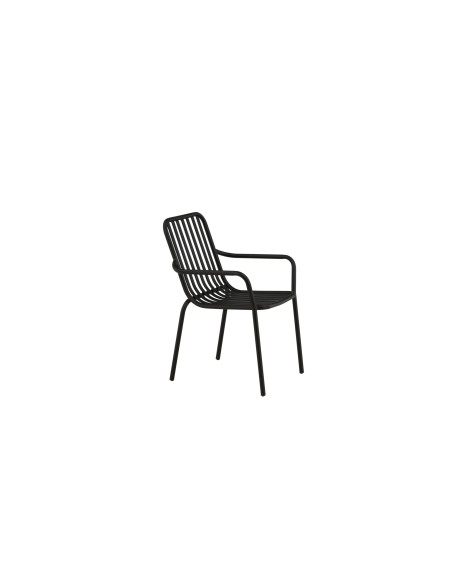 Matstol Peking, Svart/Offwhite
