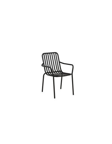 Matstol Peking, Svart/Offwhite