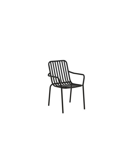 Matstol Peking, Svart/Offwhite