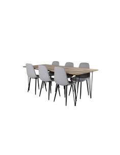 Matgrupp Bali med Polar matstolar, 200 × 90 cm 2