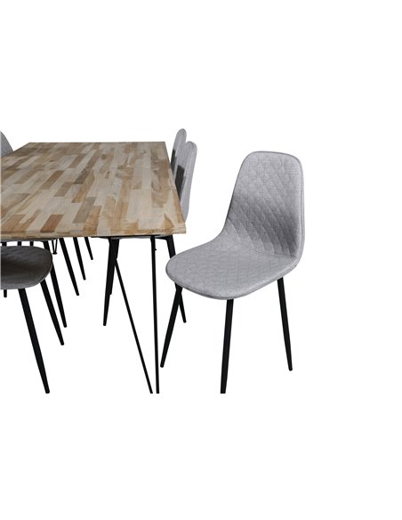 Matgrupp Bali med Polar matstolar, 200 × 90 cm