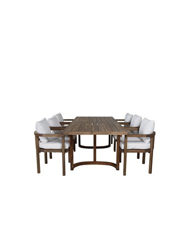 Matgrupp Erica med Erica matstolar, 100 × 214 cm