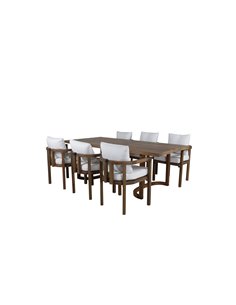 Matgrupp Erica med Erica matstolar, 100 × 214 cm 2