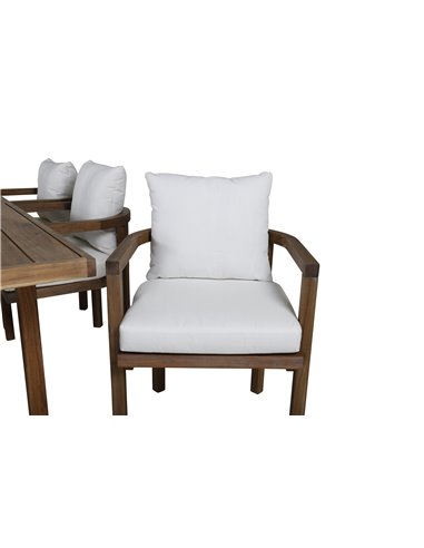 Matgrupp Erica med Erica matstolar, 100 × 214 cm