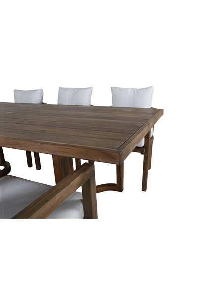 Matgrupp Erica med Erica matstolar, 100 × 214 cm
