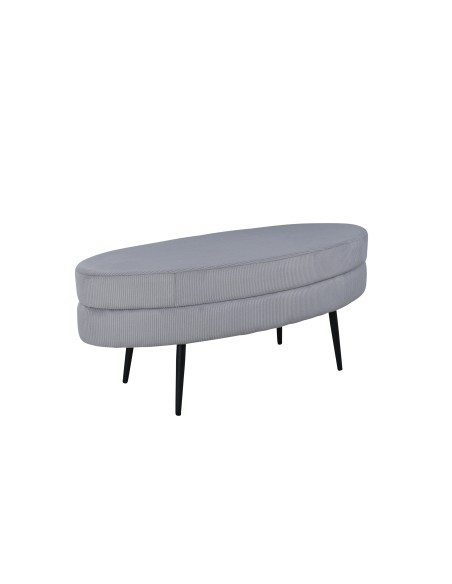Fåtölj Otto Ottoman, 100 × 40 cm, Grå