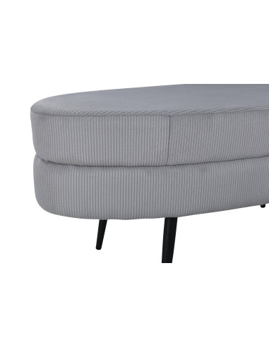 Fåtölj Otto Ottoman, 100 × 40 cm, Grå
