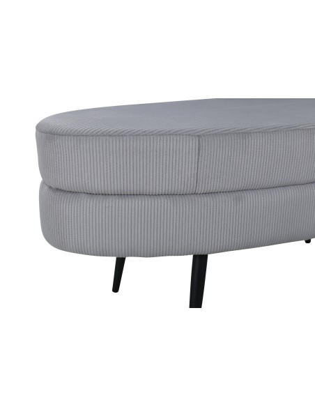 Fåtölj Otto Ottoman, 100 × 40 cm, Grå