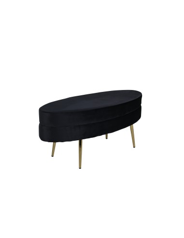 Fåtölj Otto Ottoman, 100 × 40 cm, Svart