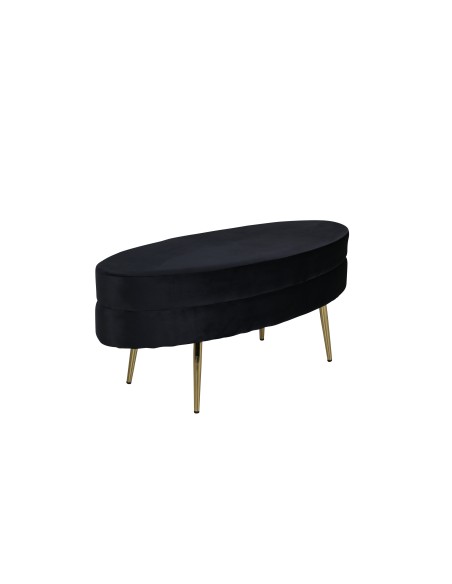Fåtölj Otto Ottoman, 100 × 40 cm, Svart