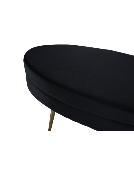 Fåtölj Otto Ottoman, 100 × 40 cm, Svart