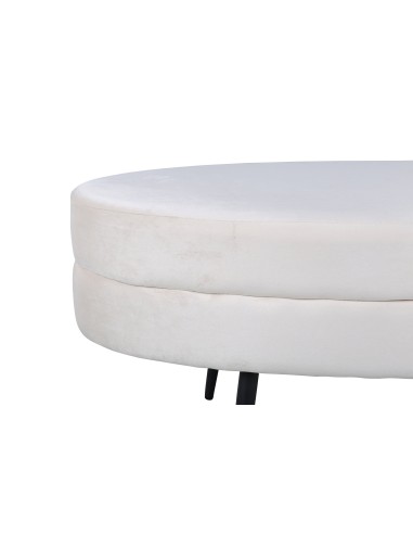 Fåtölj Otto Ottoman, 100 × 40 cm, Vit