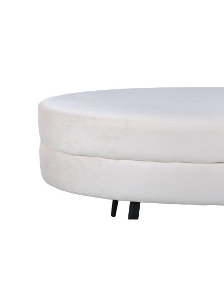 Fåtölj Otto Ottoman, 100 × 40 cm, Vit