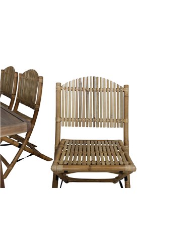 Matgrupp Erica med Cane matstolar, 100 × 214 cm