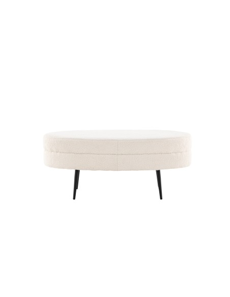 Fåtölj Otto Ottoman, 100 × 40 cm, Vit