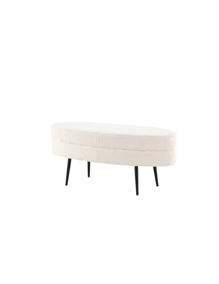 Fåtölj Otto Ottoman, 100 × 40 cm, Vit