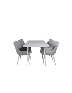 Matgrupp Polar med Plaza matstolar, 180 × 90 cm