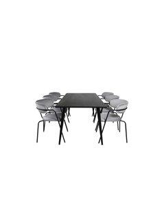 Matgrupp Dipp med Arrow matstolar, 180 × 90 cm