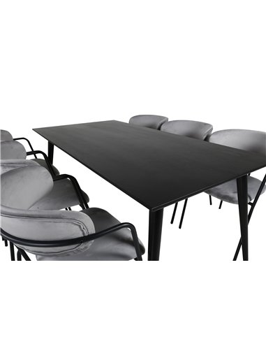 Matgrupp Dipp med Arrow matstolar, 180 × 90 cm