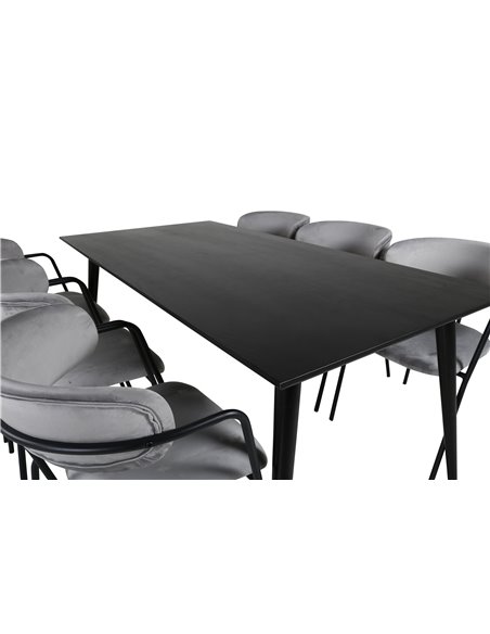 Matgrupp Dipp med Arrow matstolar, 180 × 90 cm
