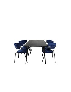 Matgrupp Dipp med Arrow matstolar, 180 × 90 cm