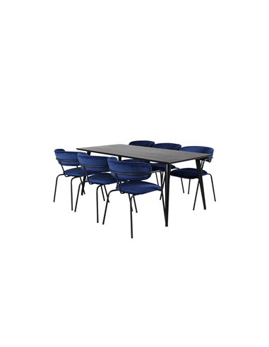 Matgrupp Dipp med Arrow matstolar, 180 × 90 cm
