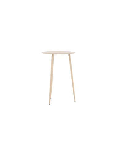 Matbord Plaza, Ø70 cm, Vitlaserad