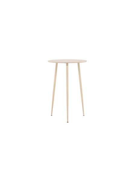 Matbord Plaza, Ø70 cm, Vitlaserad