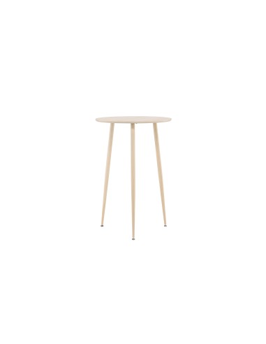Matbord Plaza, Ø70 cm, Vitlaserad