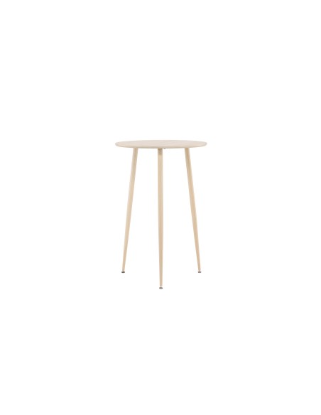 Matbord Plaza, Ø70 cm, Vitlaserad