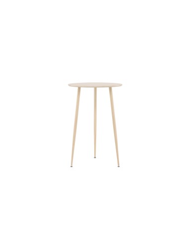 Matbord Plaza, Ø70 cm, Vitlaserad