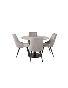 Matgrupp Razzia med Velvet Deluxe matstolar