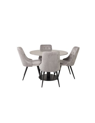 Matgrupp Razzia med Velvet Deluxe matstolar
