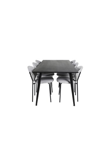 Matgrupp Dipp med Vault matstolar, 180 × 90 cm