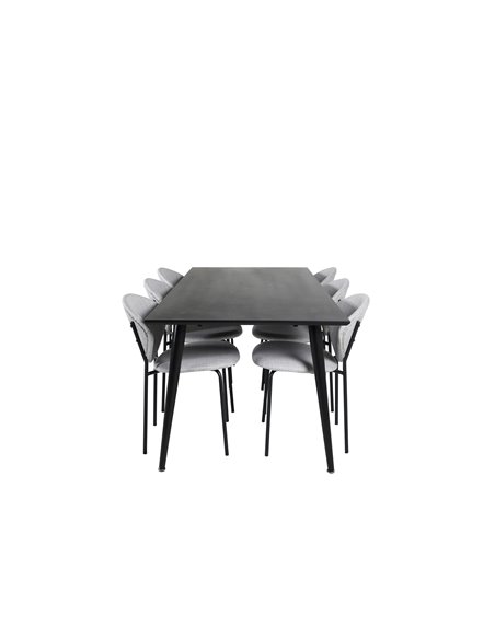 Matgrupp Dipp med Vault matstolar, 180 × 90 cm