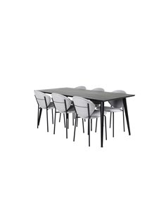Matgrupp Dipp med Vault matstolar, 180 × 90 cm 2