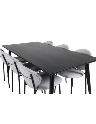 Matgrupp Dipp med Vault matstolar, 180 × 90 cm