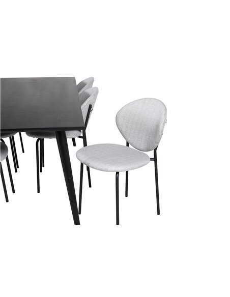 Matgrupp Dipp med Vault matstolar, 180 × 90 cm