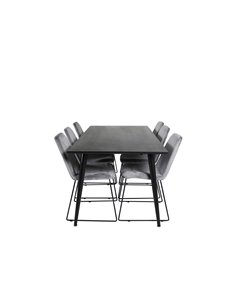 Matgrupp Dipp med Muce matstolar, 180 × 90 cm