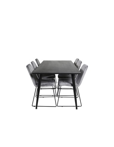 Matgrupp Dipp med Muce matstolar, 180 × 90 cm