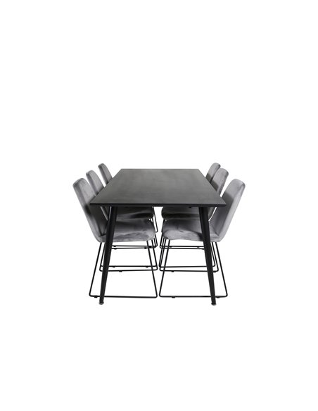 Matgrupp Dipp med Muce matstolar, 180 × 90 cm