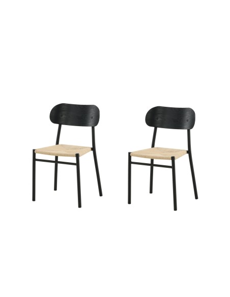 Matstol Polly, Natur/Svart