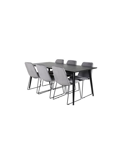 Matgrupp Dipp med Muce matstolar, 180 × 90 cm