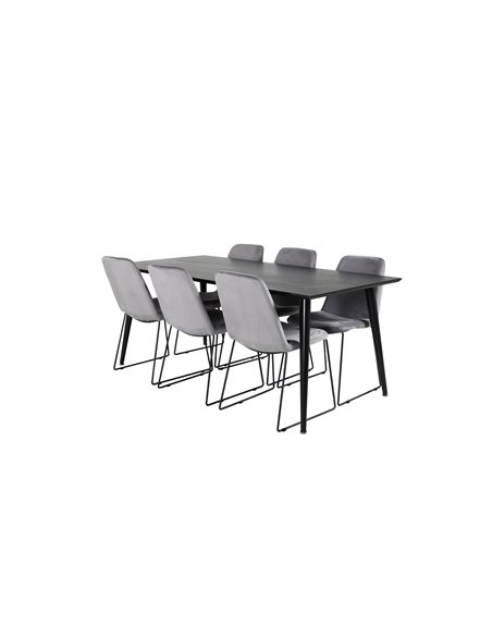 Matgrupp Dipp med Muce matstolar, 180 × 90 cm